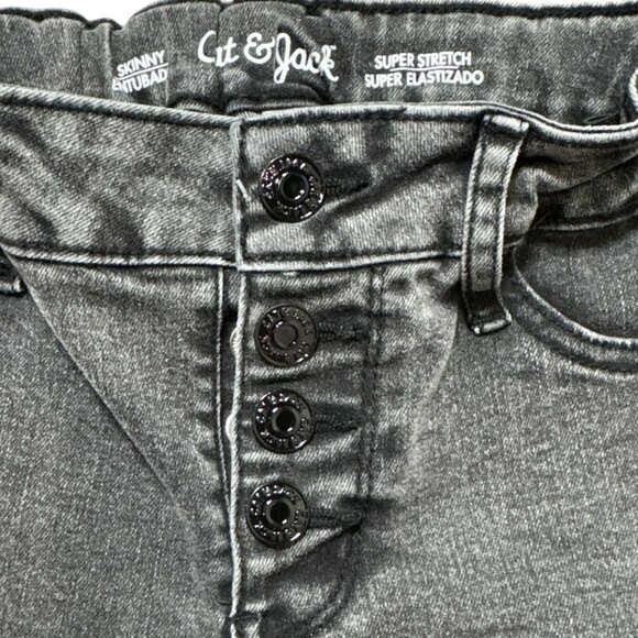 4Th July sequin Cat and Jack Girls Jeans Super Skinny Sz 10 Waist  Adjustable - Picture 6 of 10
